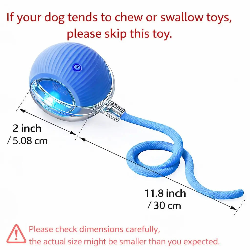 Engaging Interactive Cat & Dog Teaser Toy with Extra Tails - Fun Rolling Ball for Playful Pets