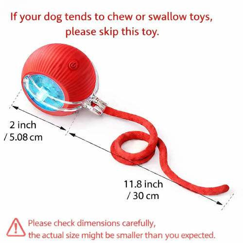Engaging Interactive Cat & Dog Teaser Toy with Extra Tails - Fun Rolling Ball for Playful Pets